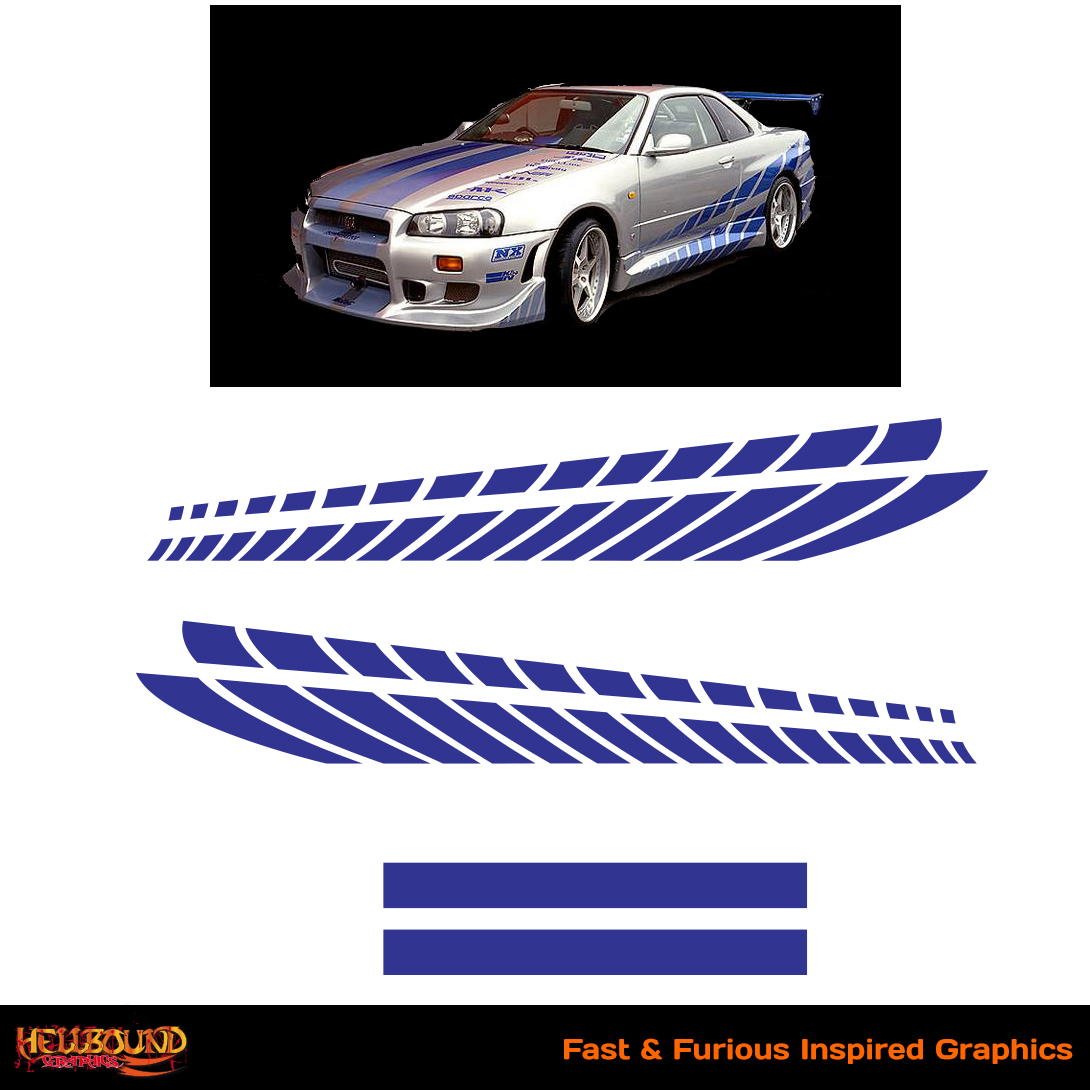 Fast and Furious Silver Skyline Inspired Decals – Hellbound Graphics
